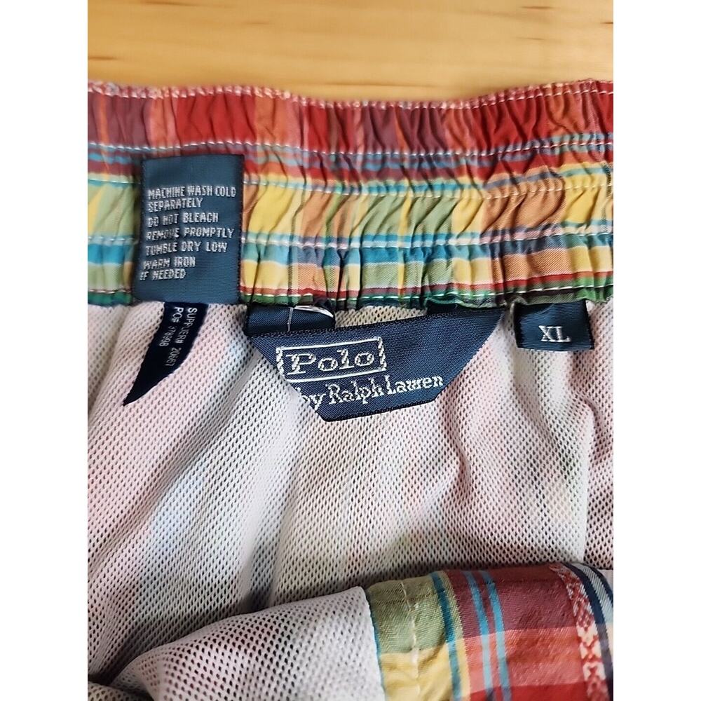 Polo Ralph Lauren Mens Shorts Rope Tie Front Plaid XLarge Preppy, College, beach - Picture 4 of 9
